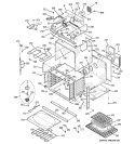 BODY WITH MICROWAVE SUPPORT Diagram and Parts List for JT965SK4SS  General Electric Microwave Oven Combo