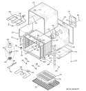 UPPER OVEN Diagram and Parts List for JTP48BF7BB  General Electric Wall Oven