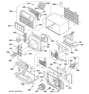 CABINET & COMPONENTS Diagram and Parts List for AJCS08ACBM1  General Electric Air Conditioner