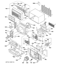 CABINET & COMPONENTS Diagram and Parts List for AJEH12DCBM1  General Electric Air Conditioner