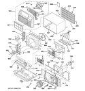 CABINET & COMPONENTS Diagram and Parts List for AJES06LSBM1  General Electric Air Conditioner