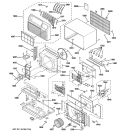 CABINET & COMPONENTS Diagram and Parts List for AJES08ASBM1  General Electric Air Conditioner
