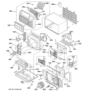 CABINET & COMPONENTS Diagram and Parts List for AJES12DCBM1  General Electric Air Conditioner