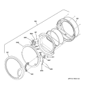 DOOR Diagram and Parts List for DCVH515GF0WW  General Electric Dryer