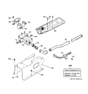 GAS VALVE & BURNER ASSEMBLY Diagram and Parts List for DHDVH52GF0GG  General Electric Dryer