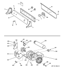 BACKSPLASH, BLOWER & MOTOR ASSEMBLY Diagram and Parts List for DISR333FC3WW  General Electric Dryer