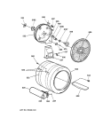 DRUM Diagram and Parts List for DNCD450GA3WC  General Electric Dryer