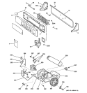 BACKSPLASH, BLOWER & MOTOR ASSEMBLY Diagram and Parts List for DNCK440GA2WC  General Electric Dryer