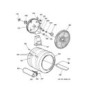 DRUM Diagram and Parts List for DPSB613GD2CC  General Electric Dryer