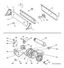 BACKSPLASH, BLOWER & MOTOR ASSEMBLY Diagram and Parts List for DX2300GE2WW  General Electric Dryer