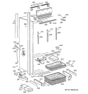 FREEZER SECTION, TRIM & COMPONENTS Diagram and Parts List for ZICS36NABSSRH  General Electric Refrigerator