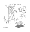CABINET Diagram and Parts List for GTR18ZBSARWW  General Electric Refrigerator