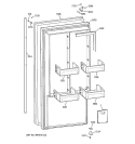 FREEZER DOOR Diagram and Parts List for ZIFS36NDALH  General Electric Freezer