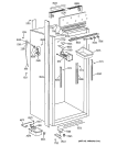 CABINET PARTS 2 Diagram and Parts List for ZIFS36NMALH  General Electric Freezer