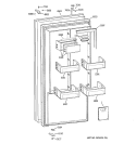 FREEZER DOOR Diagram and Parts List for ZIRS36NDARH  General Electric Refrigerator