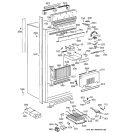 CABINET PARTS Diagram and Parts List for ZIRS36NDARH  General Electric Refrigerator