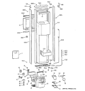 FREEZER DOOR Diagram and Parts List for ZISW36DYB  General Electric Refrigerator