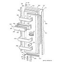 FRESH FOOD DOOR Diagram and Parts List for ZISW36DYB  General Electric Refrigerator