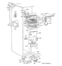 FREEZER SECTION Diagram and Parts List for ZISW36DYB  General Electric Refrigerator