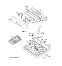 CONTROL PANEL & COOKTOP Diagram and Parts List for EGR3000EJ4WW  General Electric Range