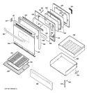DOOR & DRAWER PARTS Diagram and Parts List for EGR3000EJ4WW  General Electric Range