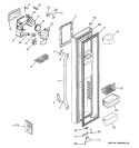 FREEZER DOOR Diagram and Parts List for ESF25KGTBCC  General Electric Refrigerator