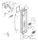 FREEZER DOOR Diagram and Parts List for PSS26SHTBSS  General Electric Refrigerator