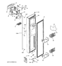 FREEZER DOOR Diagram and Parts List for ZFSB26DRFSS  General Electric Refrigerator
