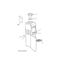 HOT & COLD WATER DISPENSER Diagram and Parts List for GNCF04H  General Electric Water Filter System
