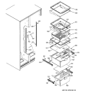 FRESH FOOD SHELVES Diagram and Parts List for GSH22JFTACC  General Electric Refrigerator