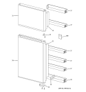 DOORS Diagram and Parts List for GTR11AAPARWW  General Electric Refrigerator