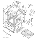 BODY PARTS Diagram and Parts List for JGBS09PEH5WW  General Electric Range