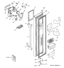 FREEZER DOOR Diagram and Parts List for LSS25XGTBWW  General Electric Refrigerator