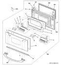 DOOR PARTS Diagram and Parts List for SCB2000FBB03  General Electric Microwave Oven Combo