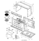 OVEN CAVITY PARTS Diagram and Parts List for SCB2000FBB03  General Electric Microwave Oven Combo