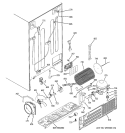 SEALED SYSTEM & MOTHER BOARD Diagram and Parts List for DSS25MSSFSS  General Electric Refrigerator