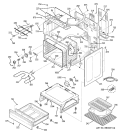 BODY PARTS Diagram and Parts List for JCBP66BK3BB  General Electric Range