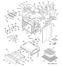 BODY PARTS Diagram and Parts List for JCBP70WK3WW  General Electric Range