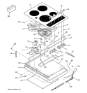 CONTROL PANEL & COOKTOP Diagram and Parts List for JCP910BK3BB  General Electric Cooktop