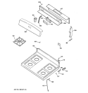 CONTROL PANEL & COOKTOP Diagram and Parts List for JGBS17BEL1BB  General Electric Range