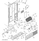 SEALED SYSTEM & MOTHER BOARD Diagram and Parts List for DSS25JFPMWW  General Electric Refrigerator