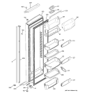 FRESH FOOD DOOR Diagram and Parts List for PIE23NGTAFKB  General Electric Refrigerator
