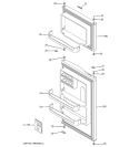 DOORS Diagram and Parts List for A3309AASWW  General Electric Refrigerator