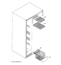 FREEZER SHELVES Diagram and Parts List for PCE23YETAFWW  General Electric Refrigerator