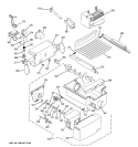 ICE MAKER & DISPENSER Diagram and Parts List for PCE23YETAFWW  General Electric Refrigerator