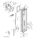 FREEZER DOOR Diagram and Parts List for GCE23YHTAFBB  General Electric Refrigerator