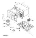 OVEN CAVITY & BASE PLATE PARTS Diagram and Parts List for JES1039WJ02  General Electric Microwave