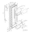 Part Location Diagram of WR78X11675 GE DOOR FOAM Assembly FF BQ