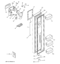 FREEZER DOOR Diagram and Parts List for GCE21SITAFSS  General Electric Refrigerator