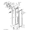 FREEZER DOOR Diagram and Parts List for GIE21YETAFKB  General Electric Refrigerator